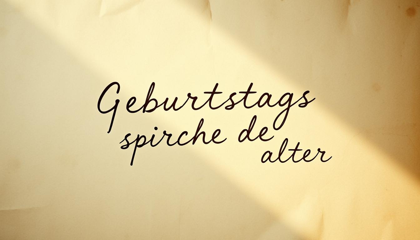 Geburtstagssprüche alter