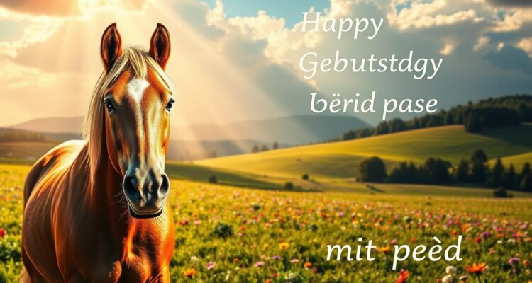 Geburtstagswünsche mit pferd