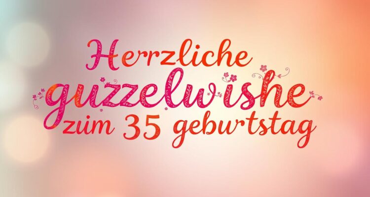 Herzliche glückwünsche zum 35 geburtstag