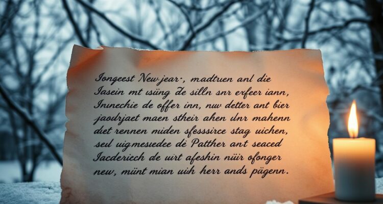 Nachdenkliche neujahrssprüche