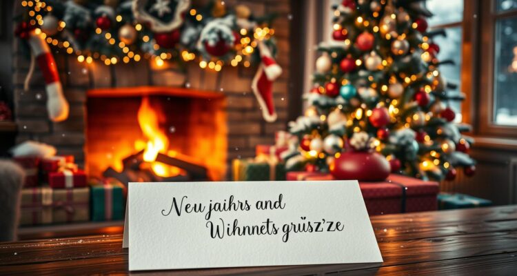 Neujahrs und weihnachtsgrüße