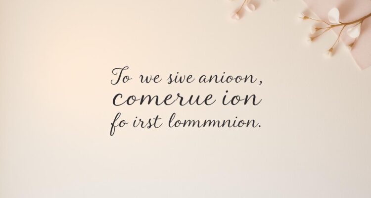 Spruch für erstkommunion