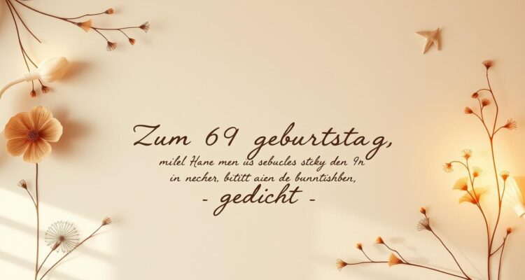Zum 69 geburtstag gedicht