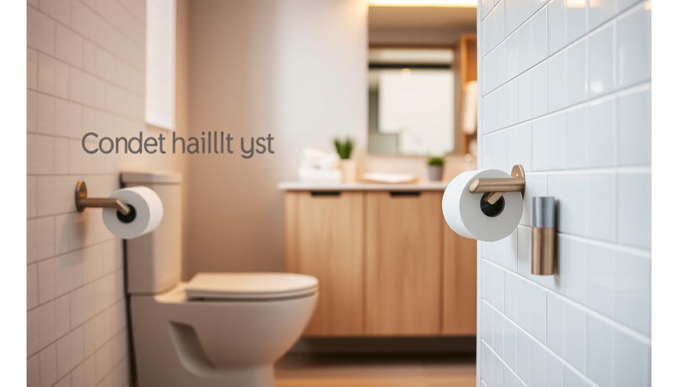Höhe toilettenpapierhalter