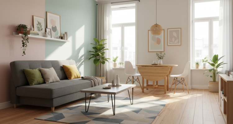 Designs für kleine Wohnungen mit platzsparenden Möbeln
