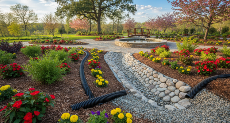 Drainage Garten Entwässerung System