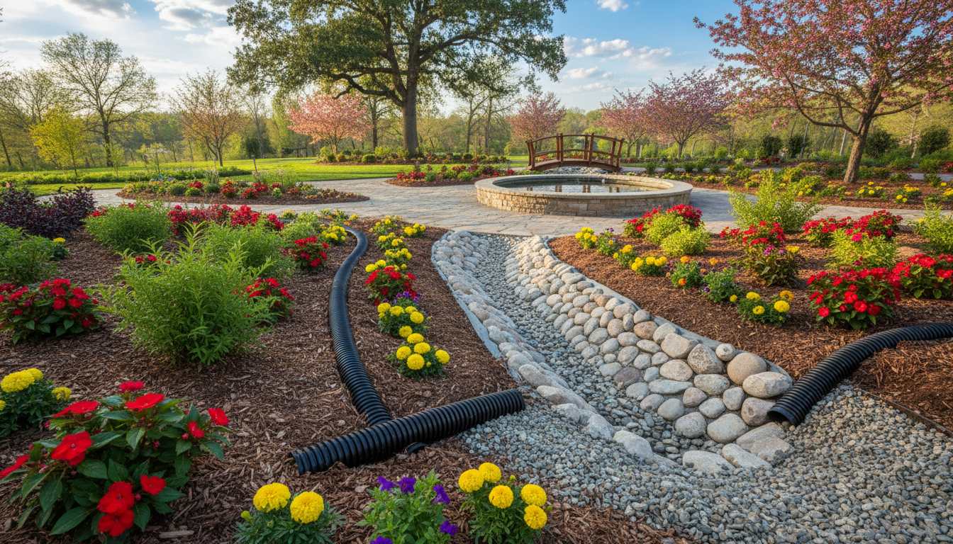 Drainage Garten Entwässerung System