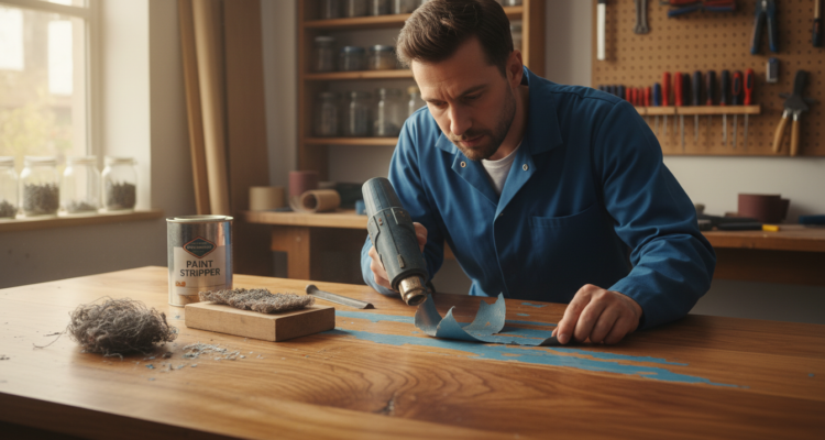 Farbe von Holz entfernen mit verschiedenen Methoden