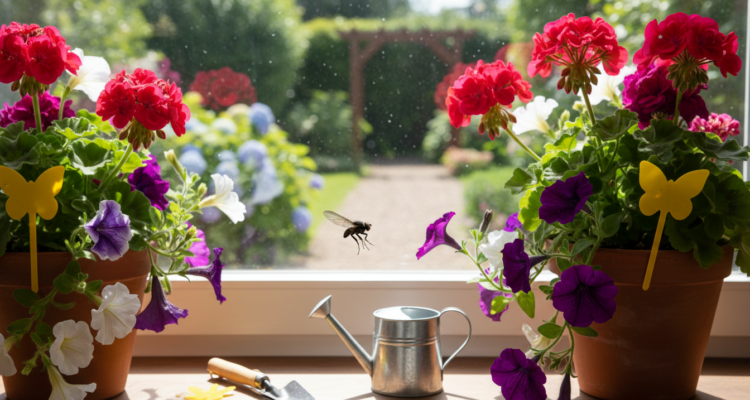 Fliegen in Topfblumen bekämpfen
