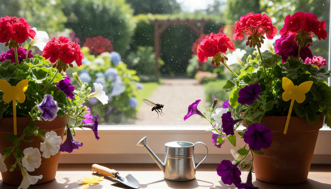Fliegen in Topfblumen bekämpfen