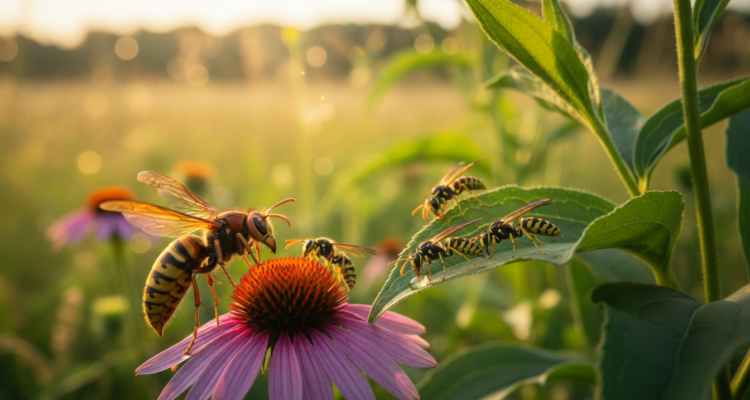 Hornissen und Wespen in der Natur