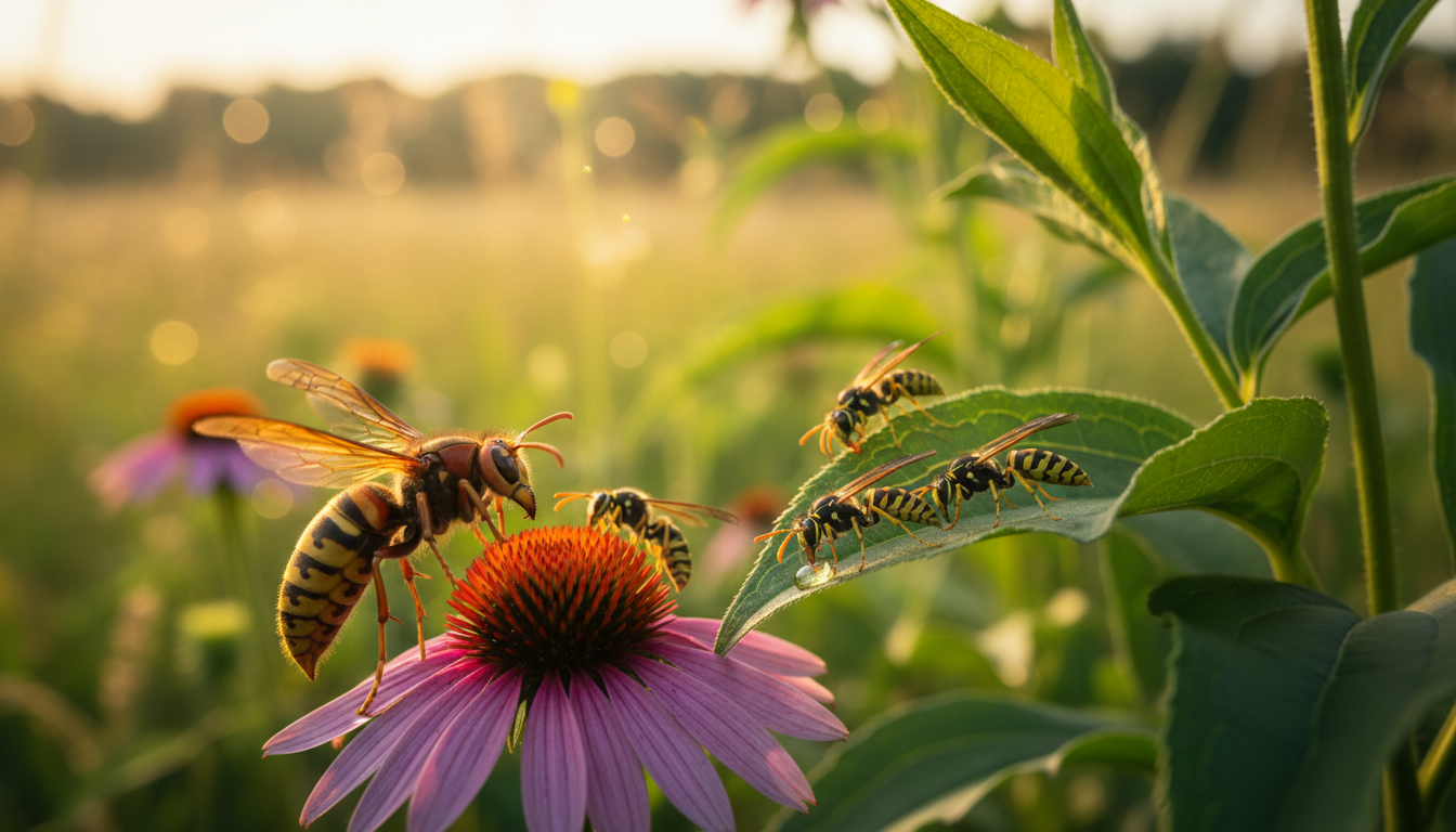 Hornissen und Wespen in der Natur