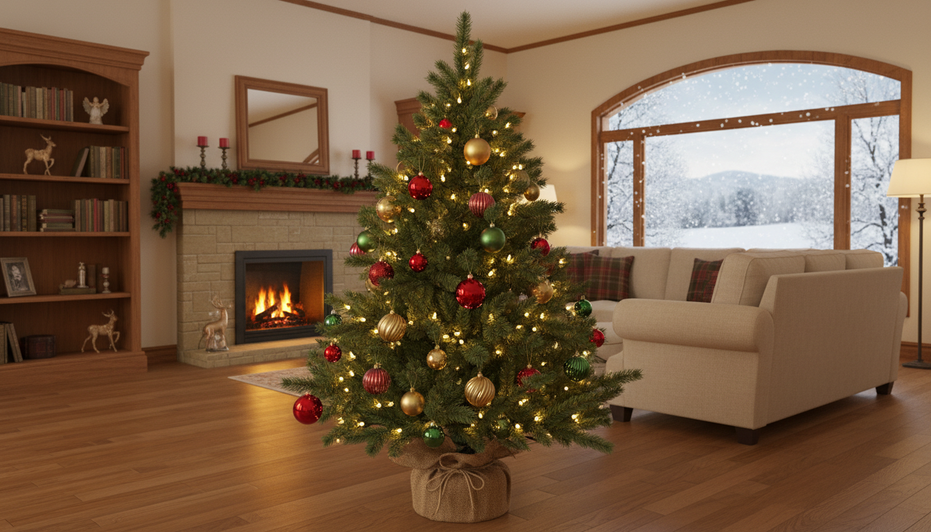 Lebender Weihnachtsbaum im Topf