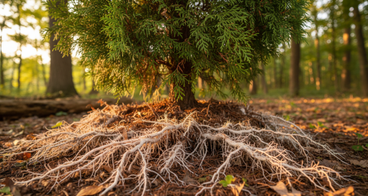 Mykorrhiza für Thuja Pilzkulturen Wurzeln