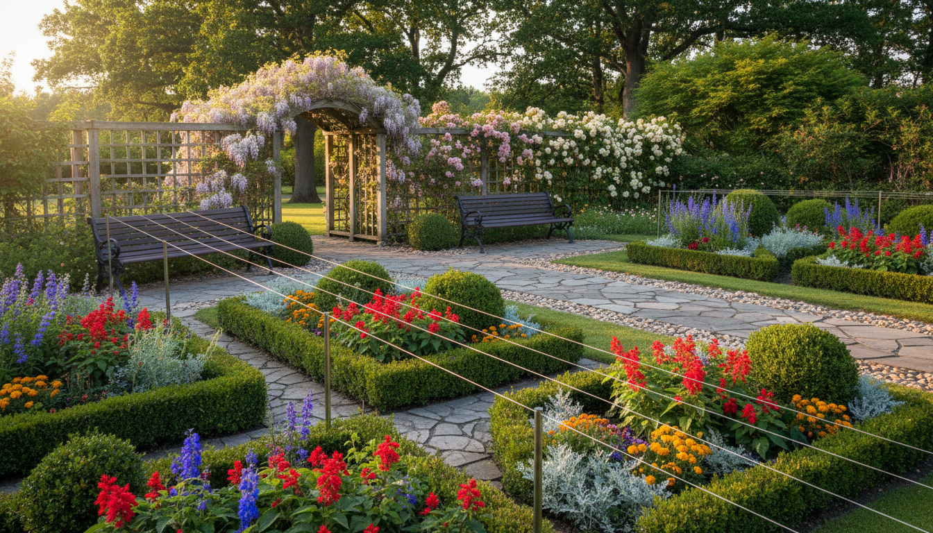 Spionagelinie für präzise Gartengestaltung
