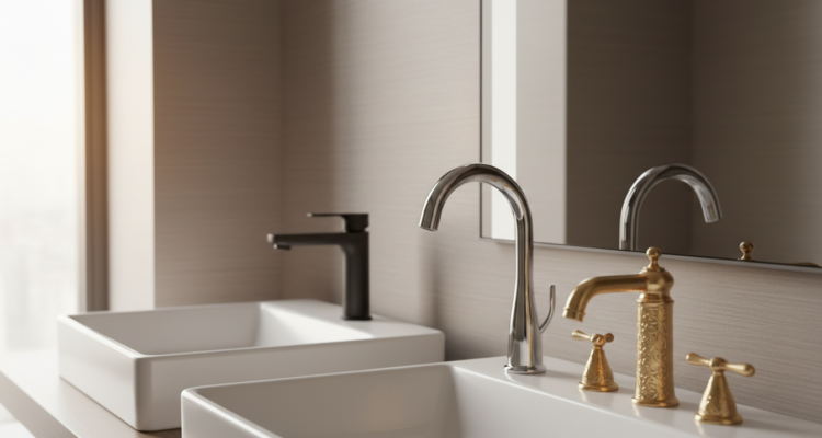 Verschiedene Badezimmerarmaturen Arten und moderne Wasserhahn Badezimmer Modelle