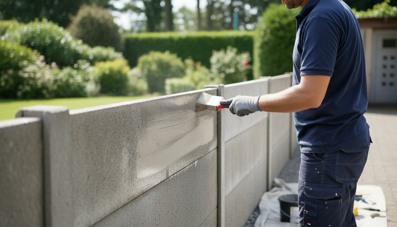 Betonzaunversiegelung Anwendung
