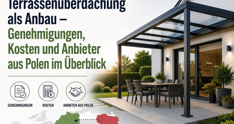 Terrassenüberdachung als Anbau — Genehmigungen, Kosten und Anbieter aus Polen im Überblick